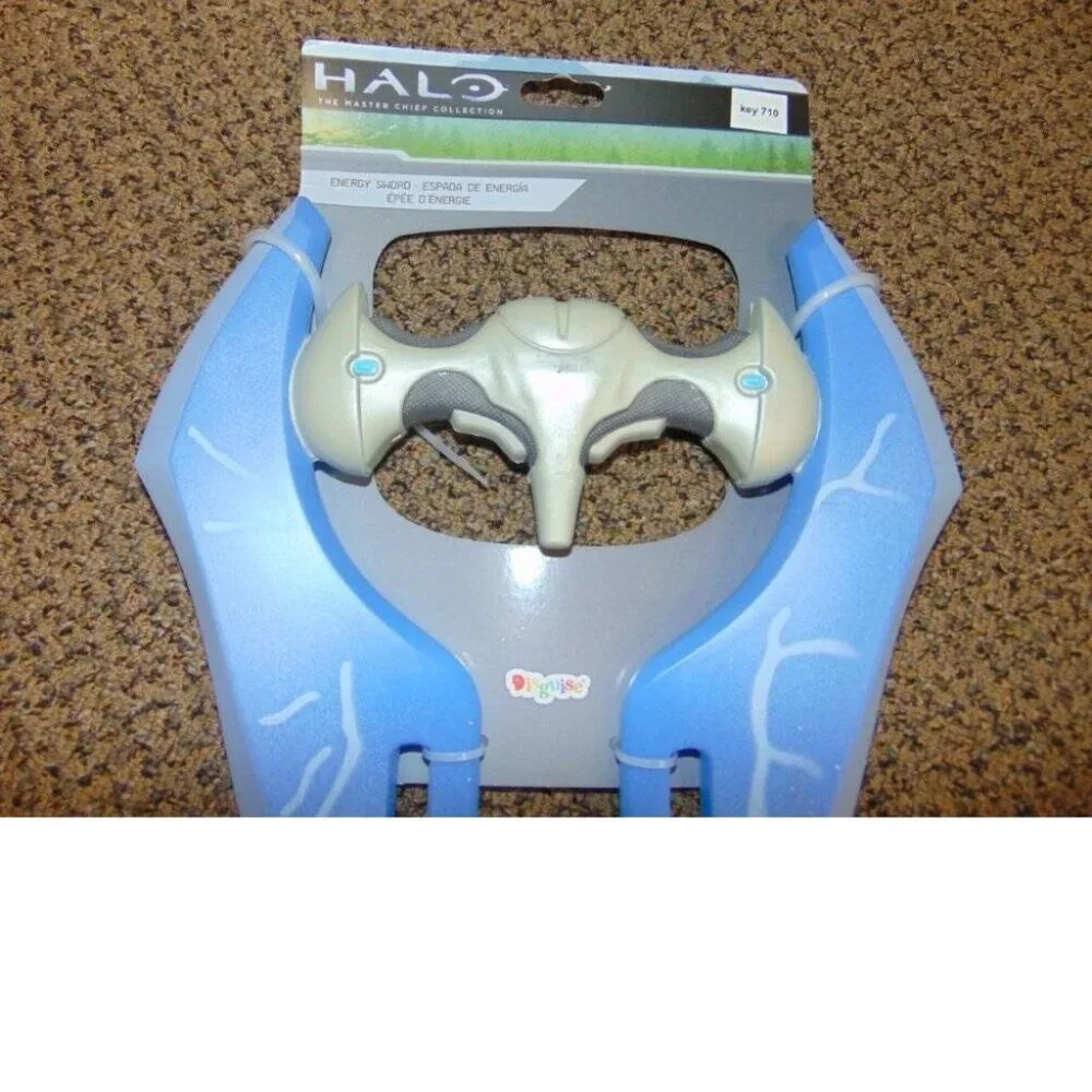 XBOX Halo Light-Up Mask & Sword Halloween Costume 4/6 Master Chief Muscle Boys